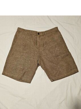 Gap Linen Cotton Khaki Shorts Men’s 34 Casual Summer